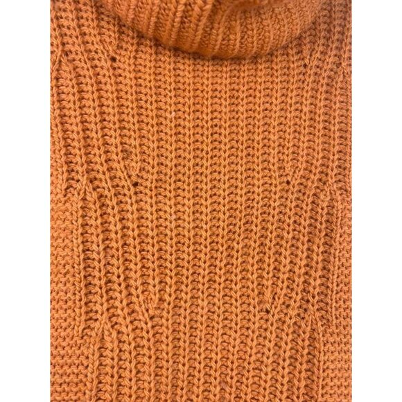 Banana Republic Women's S Cowl Neck Sweater Orange Merino Wool & Alpaca Blend - Picture 8 of 12